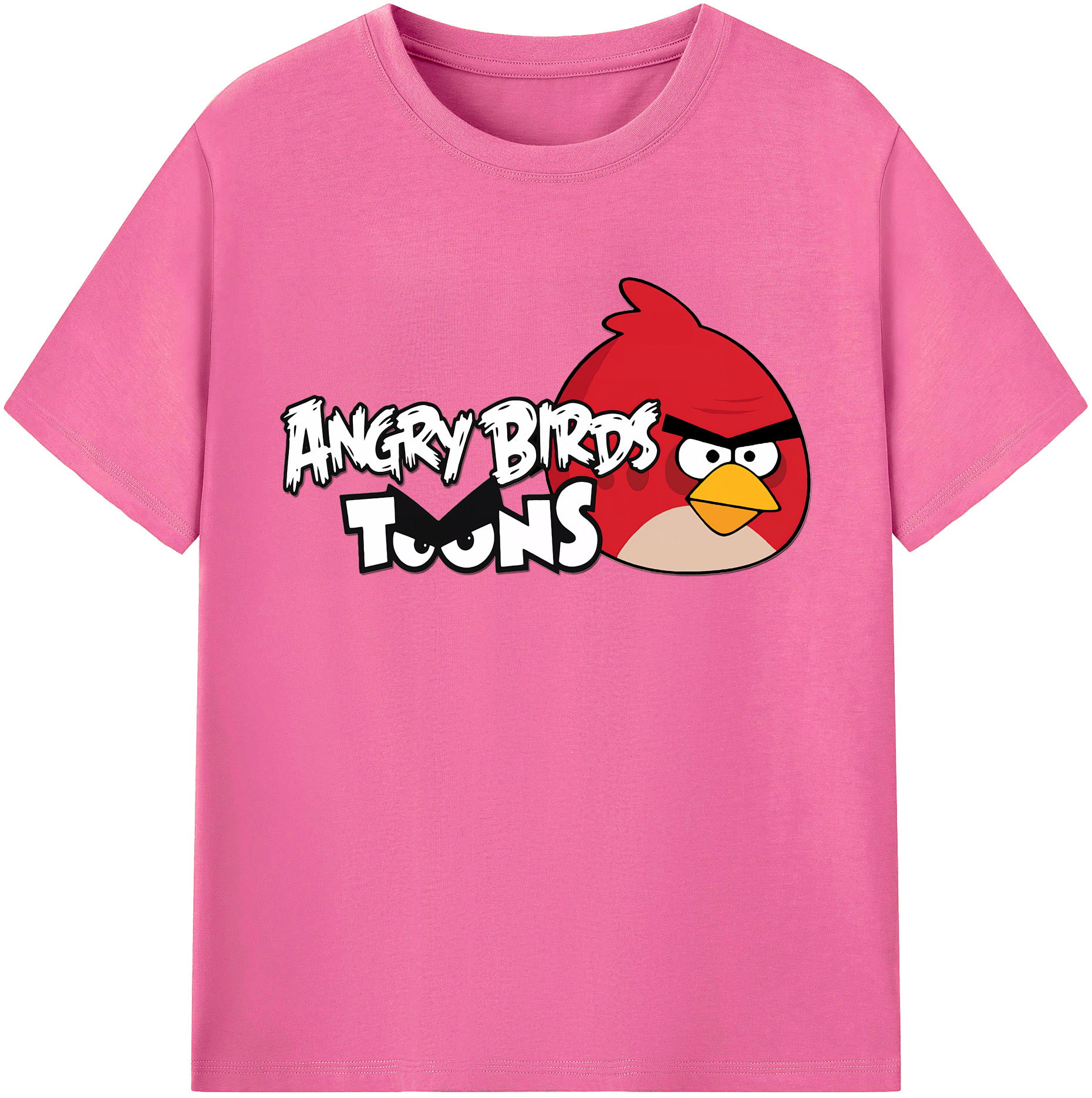 （画像用） Angry Birds アングリーバード レディースカジュアルプリントTシャツ（綿100％）